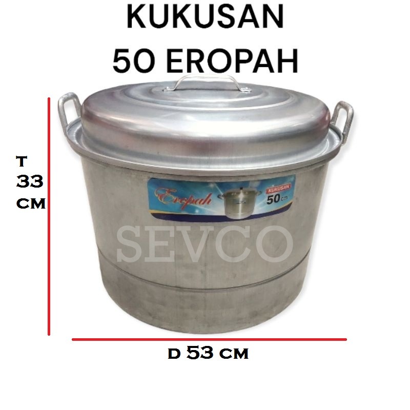 Kukusan Aluminium 50cm Eropah / Dandang Jumbo Besar