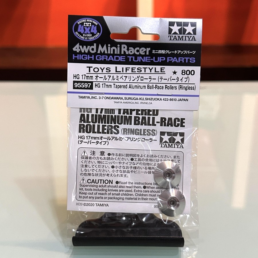 Tamiya Mini 4WD 40th Anniv HG 19mm Aluminum Ball Race Rollers Ringless