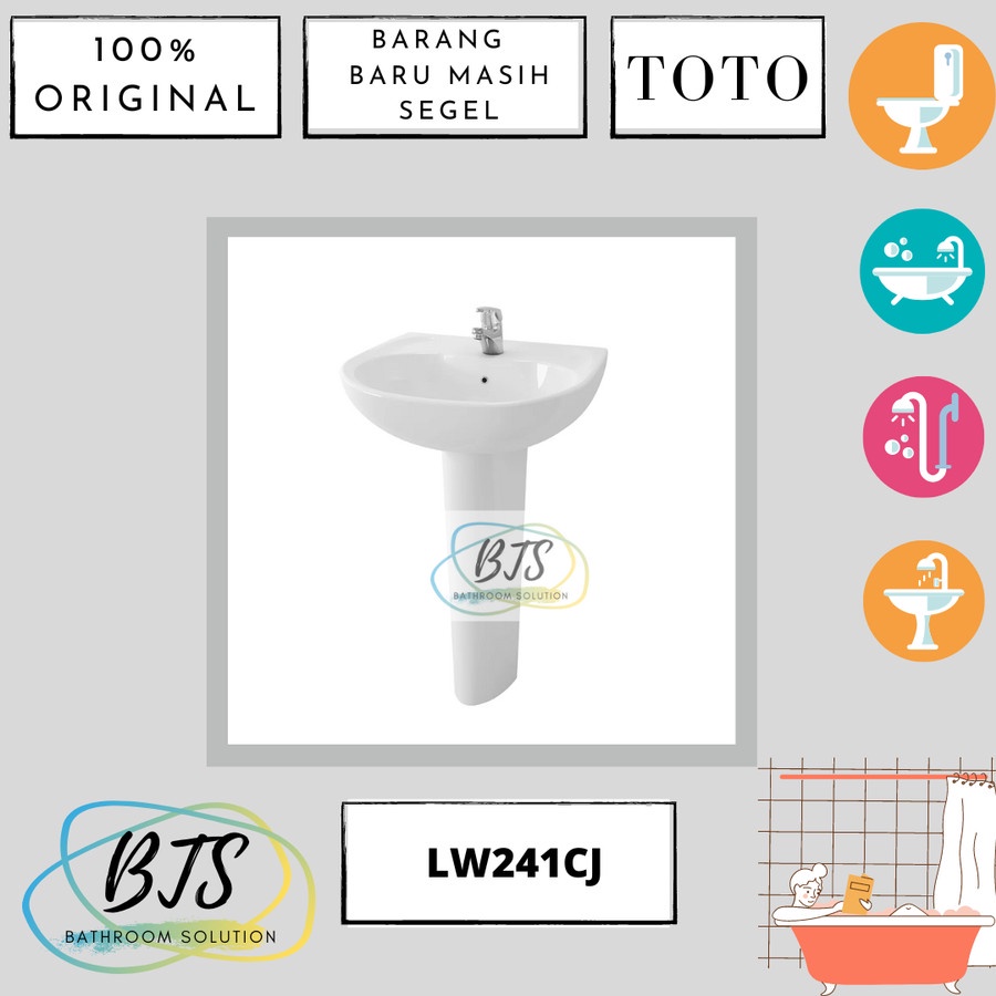 Wastafel pedestal floor standing TOTO LW241CJ/ LW 241 CJ / LW241 CJ
