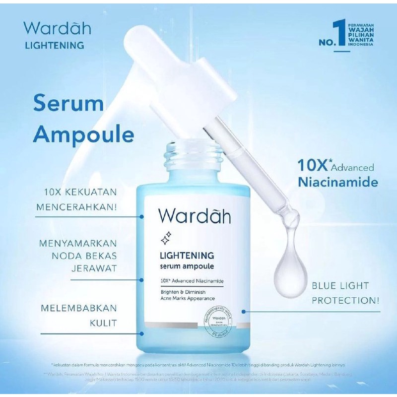 WARDAH LIGHTENING SERUM AMPOULE ESSENCE SERUM WAJAH 30ML