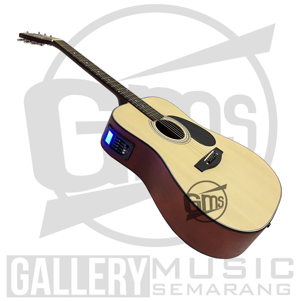 Gitar Akustik Elektrik Cort AD810 OP Custom Equalizer Tuner LC Prener Paket Super Komplit