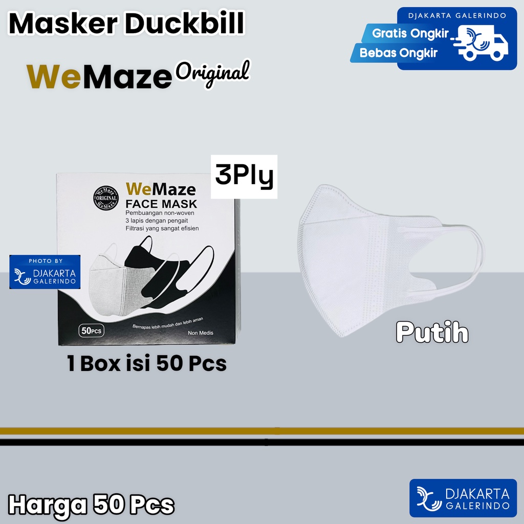 Masker Duckbill Mouson Mix Warna 4Ply isi 50 Pcs