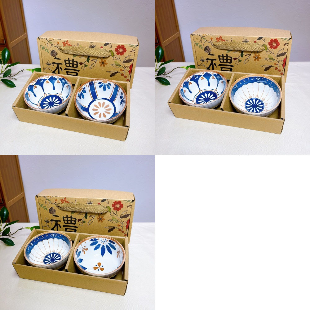 Ceramic Bowl Set / Alat Makan Mangkok Sup Keramik Sumpit Hampers Kado Bingkisan Parcel Souvenir Gift Box