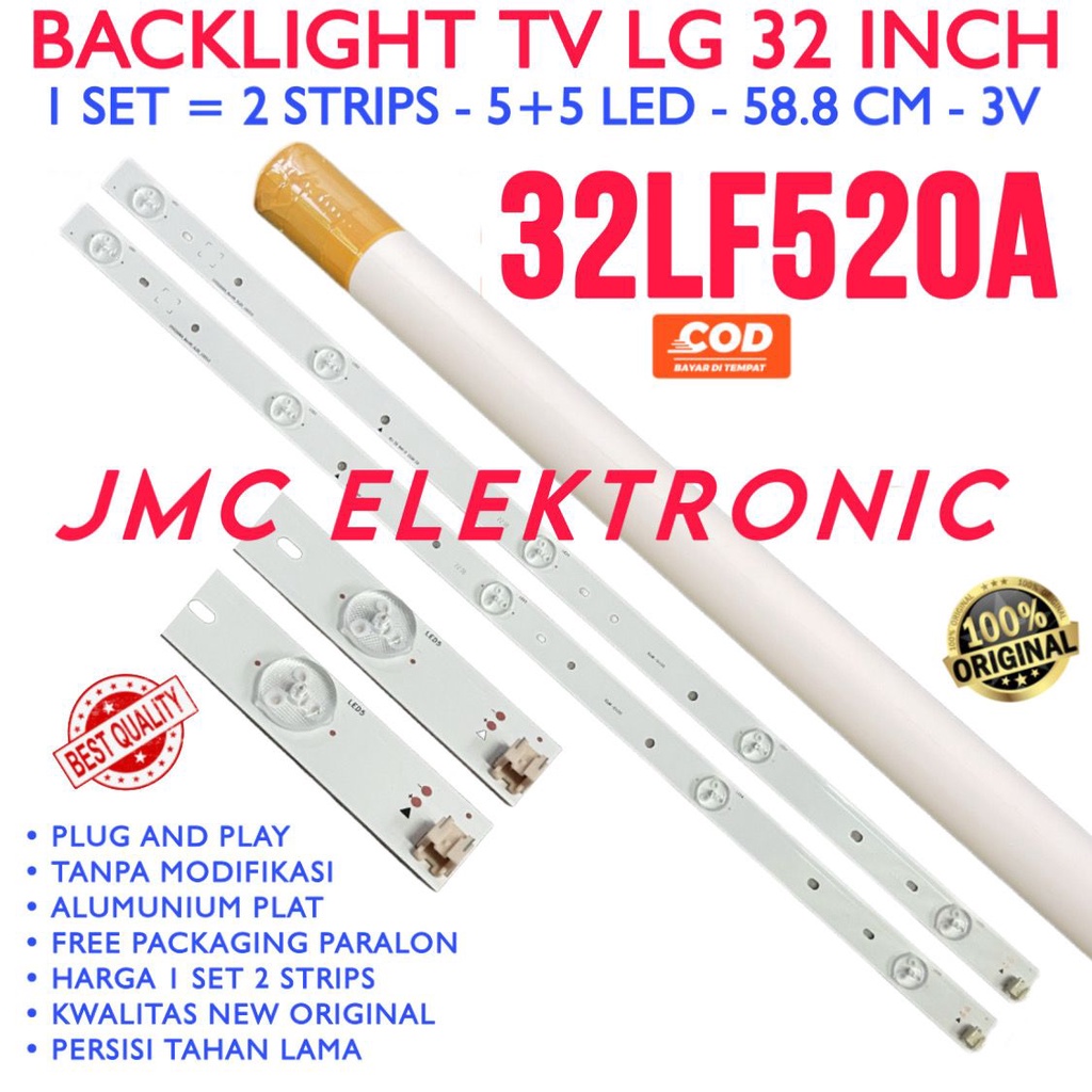 BACKLIGHT TV LED LG 32 INC 32LF520 32LF520A 32LF LAMPU LED BL LG 32 INCH 32IN 5K 3V