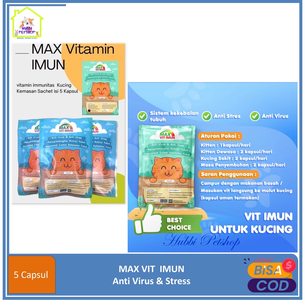 Anti Virus Kucing VIT Imunomodulator Immune support for cats 1 Botol - Vitamin Imunitas dan anti stres untuk Kucing dan Anjing