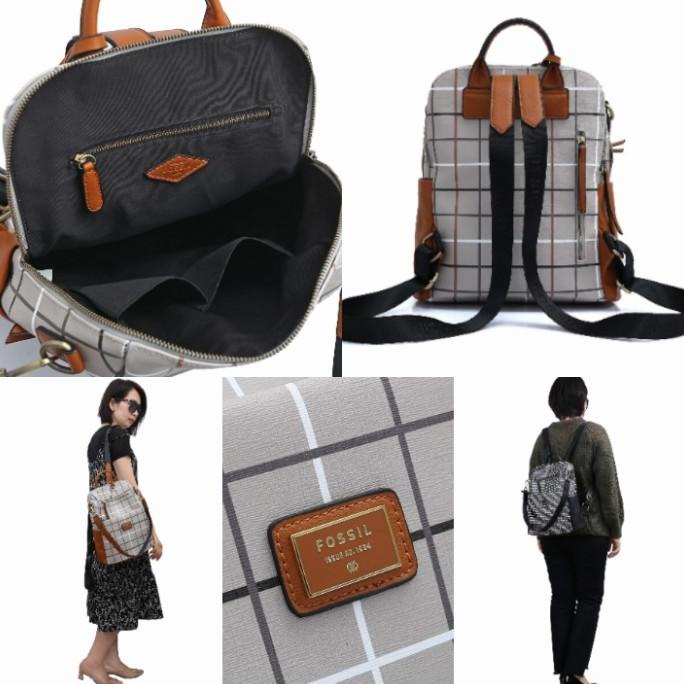 TAS RANSEL IMPORT FOSSIL BACKPACK NEW MOTIF