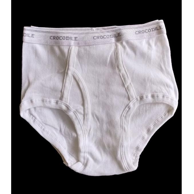 [spin1] Celana Dalam Crocodile Putih / Sempak Putih Salur Crocodile Khusus Ukuran S 1pcs