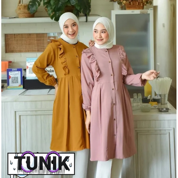 BAJU TUNIK WANITA TANIA TERBARU TREN KEKINIA/ ATASAN WANITA BAJU TUNIK TERMURAH