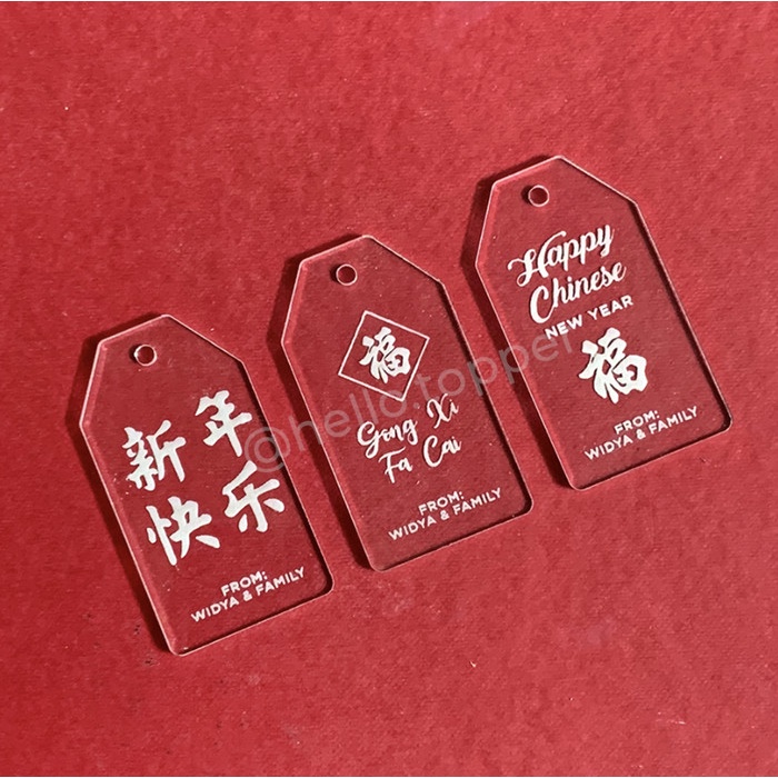 

Murah Hiasan Hampers Tag Chinese New Year Imlek Tag Label Imlek Gift Kado Elegan