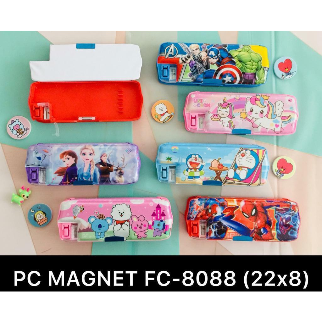 

KOTAK PENSIL MAGNET DUA SISI BENTUK OVAL DENGAN RAUTAN PENSIL KARAKTER KARTUN FC-8088