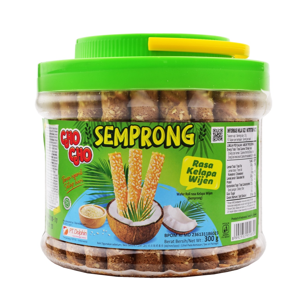 

BISKUIT SEMPRONG CHO CHO 300 GR RASA KELAPA WIJEN TOPLES