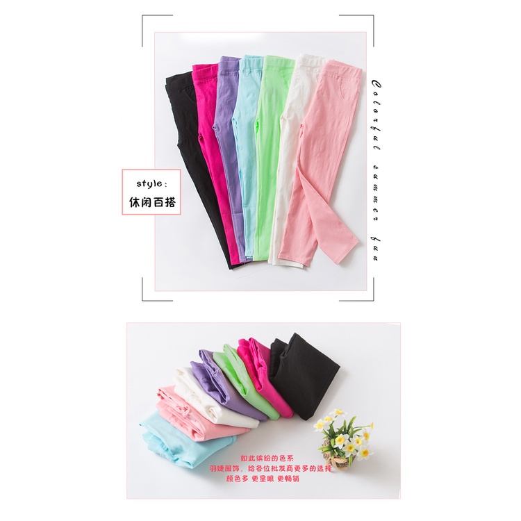 ByKiddos - Celana Legging Katun Impor Stretch Panjang Korea Anak Perempuan Import 3-9 Th PART 2