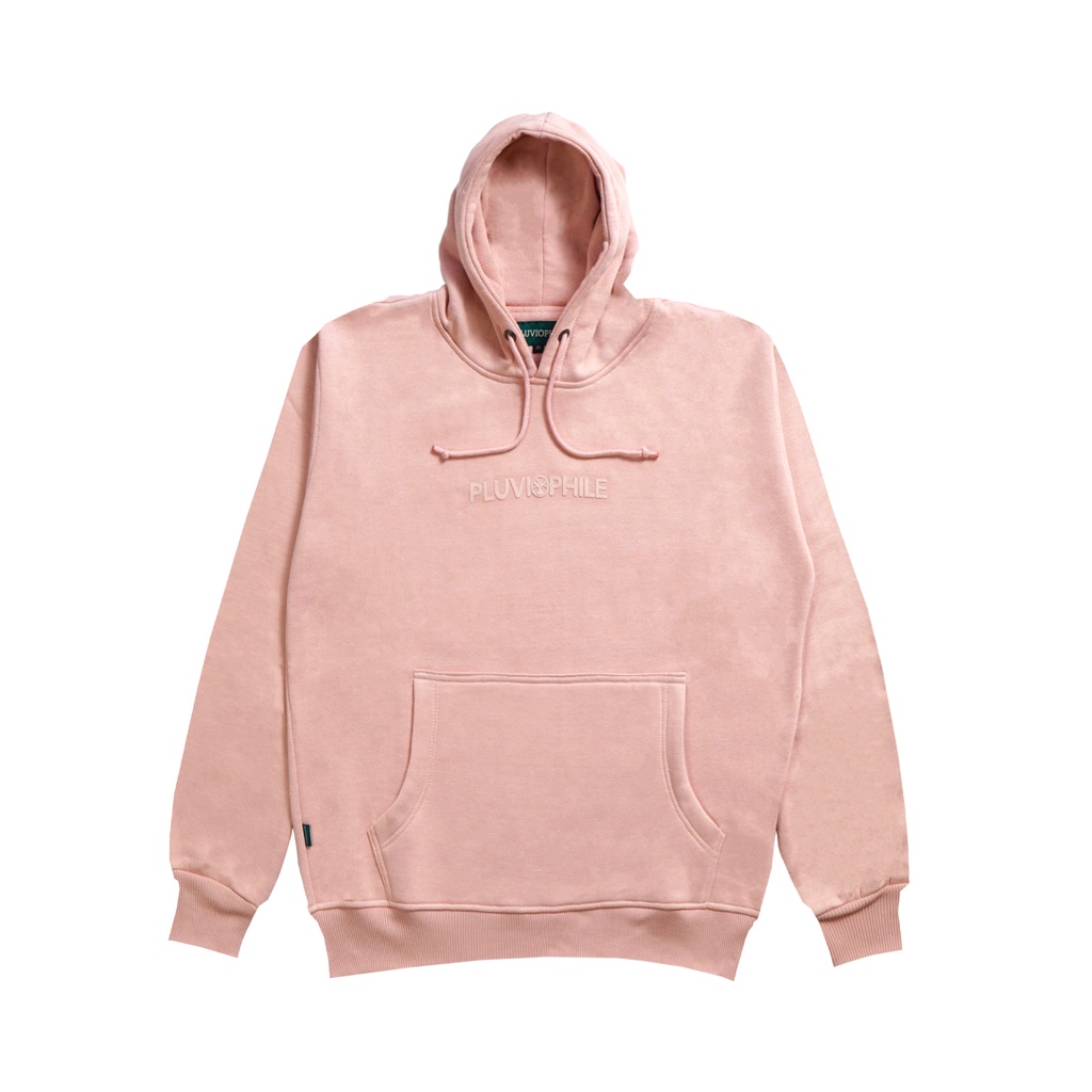 Pluviophile - Hoodie High Density logo Dusty Pink