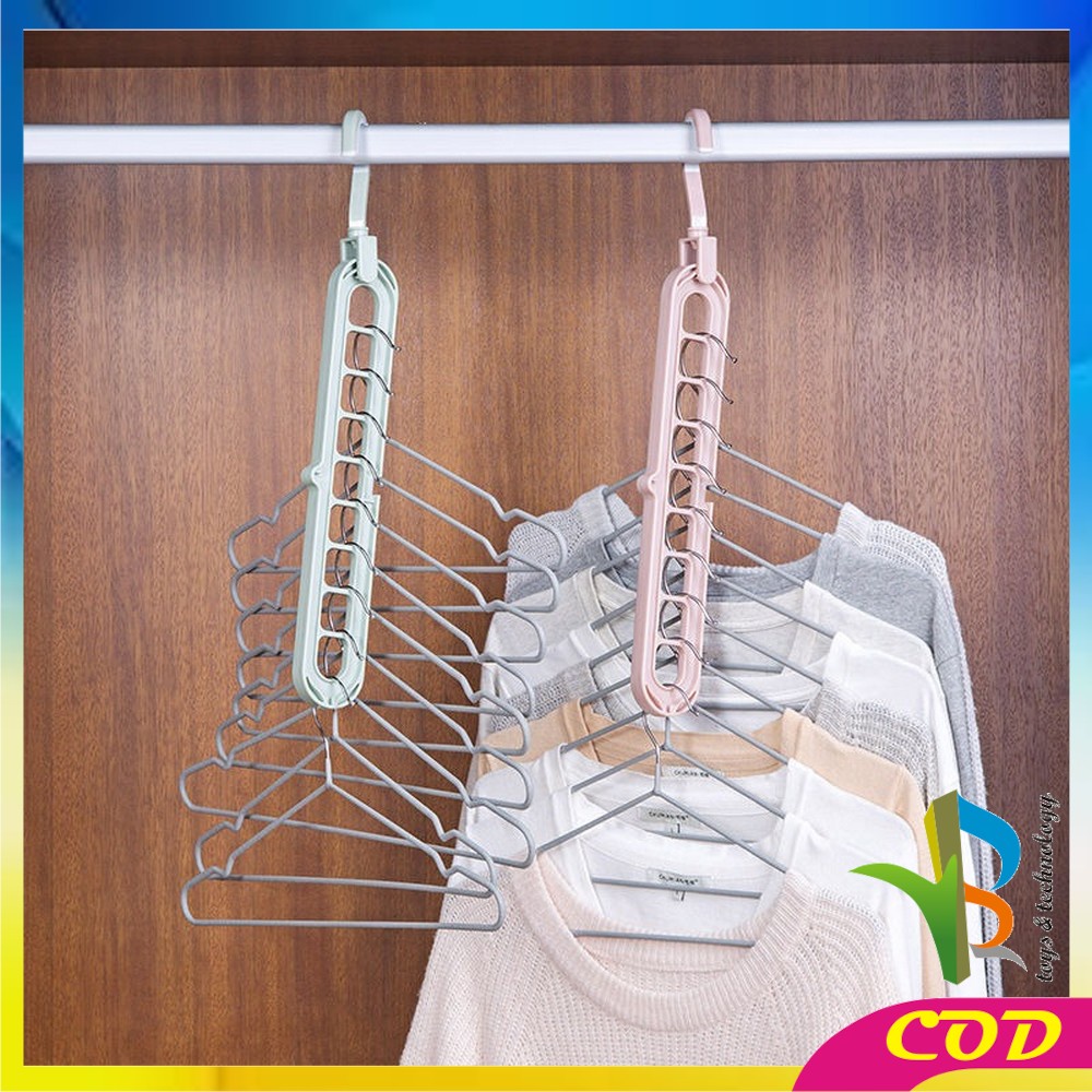 RB-C125 Magic Hanger 9 IN 1 Gantungan Baju Organizer 9 Lubang / Hanger Jemuran Pakaian Serbaguna Multifungsi Jemuran Laundry