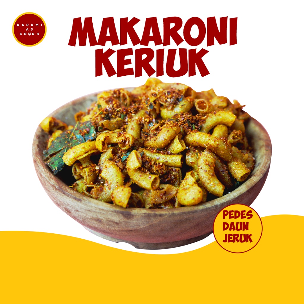 

MAKARONI PEDES DAUN JERUK 120GRAM / MAKARONI KRIUK PEDES DAUN JERUK / MAKARONI DAUN JERUK / MAKARONI PEDES / MAKARONI BANTET DAUN JERUK / MAKARONI KRIUK / MAKARONI KRIUK PEDES / DARUMI MAKARONI PEDES DAUN JERUK