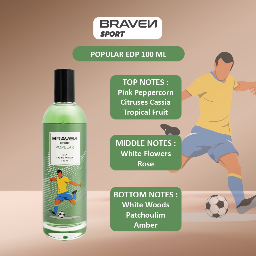 ⭐BAGUS⭐ BRAVEN Sport Men Eau De Parfume 100ml | EDP