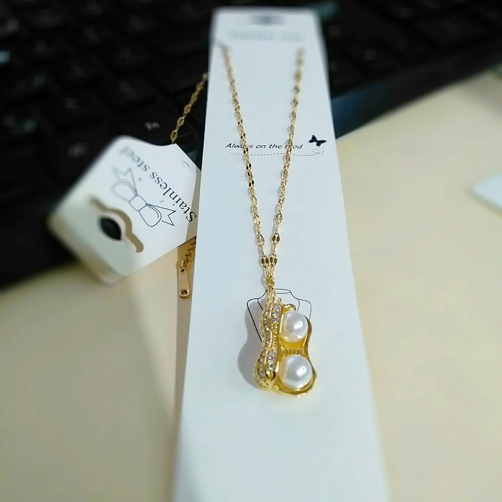 AV409 Grosir Kalung Titanium Korea Kalung Wanita