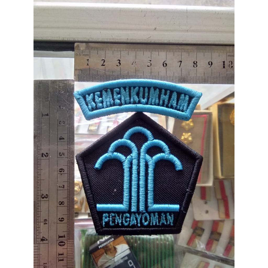 Bordir Timbul Logo KEMENKUMHAM / atribut polsuspas / Bordir Komputer / Bordir Timbul 3D / Bordir CUS