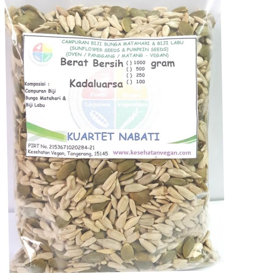 

✿ 1000gr Roasted Campuran Biji Labu / Pumpkin Seed & Biji Bunga Matahari / Sunflower Seed - Panggang ♔