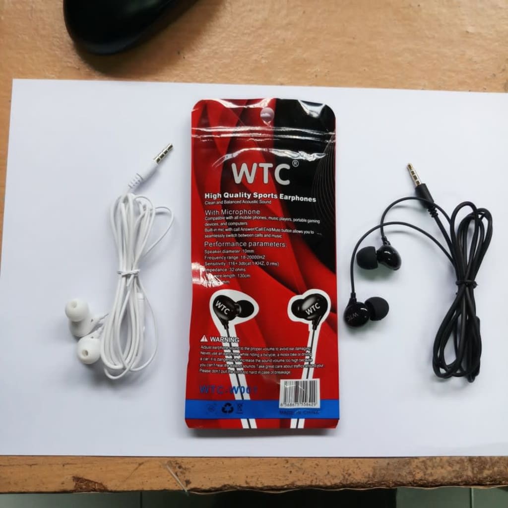 Headset Handsfree WTC W-001 Earphone W001 W 001