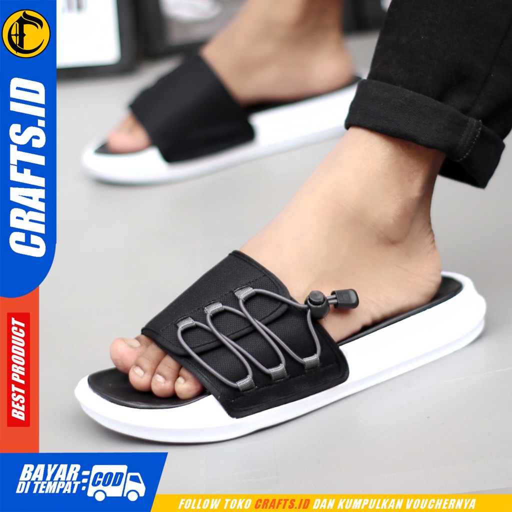 Sendal Slide Pria Sandal Casual Slop Ringan Crafts Butler