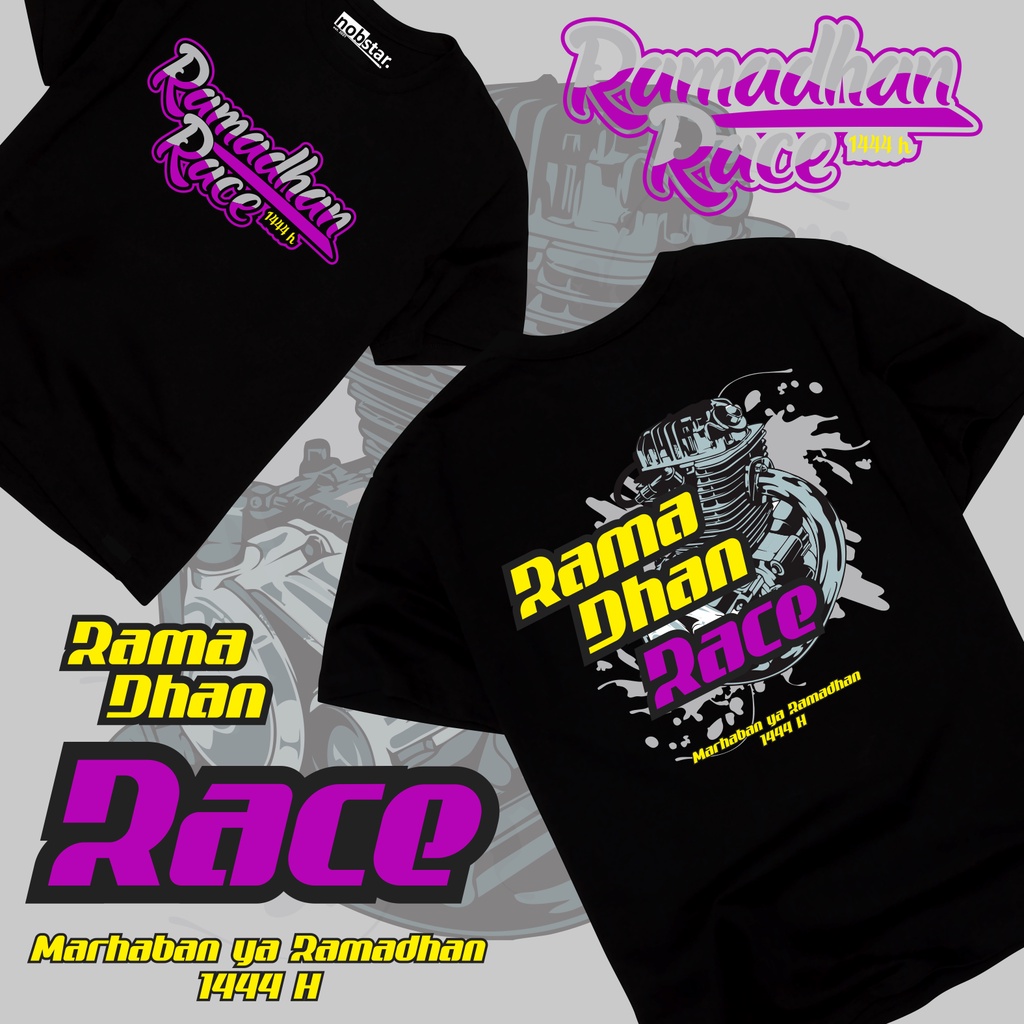 KAOS RACING RAMADHAN RACE VOL. 2 | PREMIUM COTTON COMBED 24S | KAOS RAMADHAN RACE | All Size M-XXL | Original nobstar.id