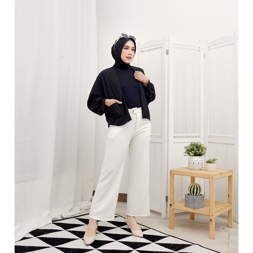 Toply shop COD + GRATIS ONGKIR Cardigan Yelina batwing / Cardigan jumbo / Outer wanita crinkle airflow