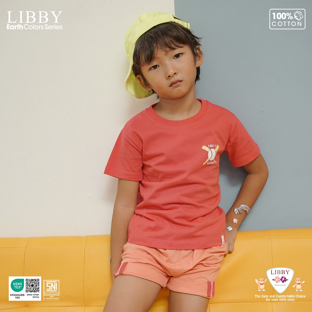 Baju Bayi Stelan Anak Laki Laki Set Oblong Pendek-Celana Pendek LIBBY Earth Niji Series BOY (1 STEL)