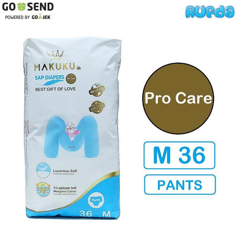 Makuku Procare M36 Pants Disposable Diapers Popok Sekali Pakai Procare Teknologi SAP