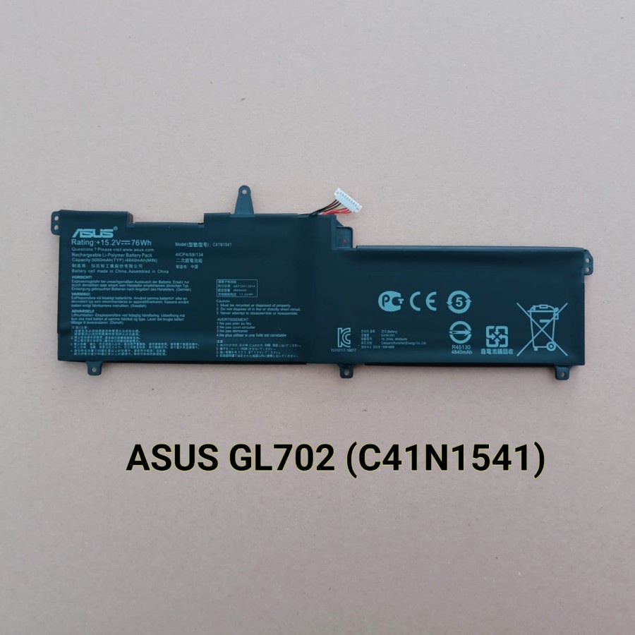 Baterai C41N1541 Asus ROG GL702 GL702V GL702VM GL702VS GL702VT GL702ZC