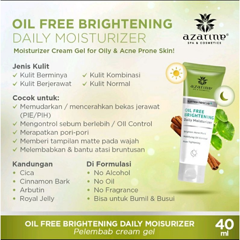 AZARINE OIL FREE BRIGHTENING DAILY MOISTURIZER