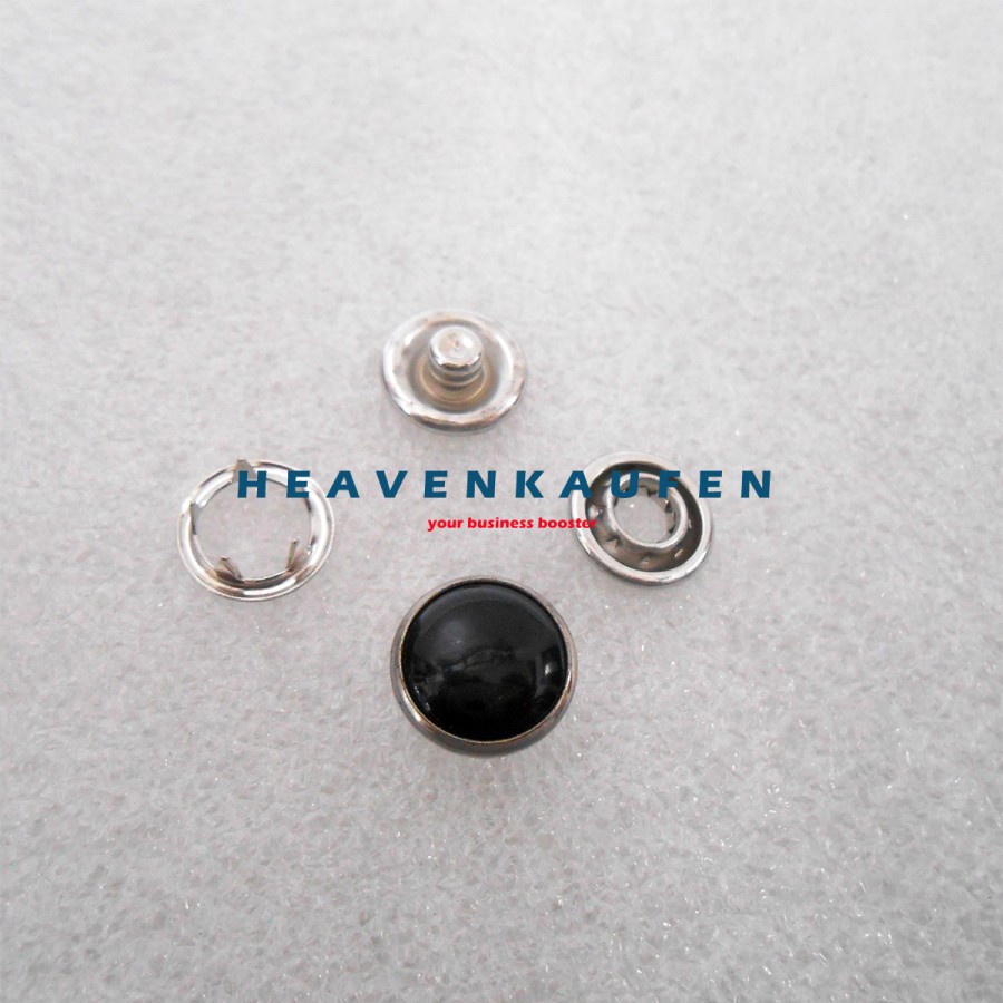 Kancing Snap Atau Snap Button Variasi Model Pearl Hitam