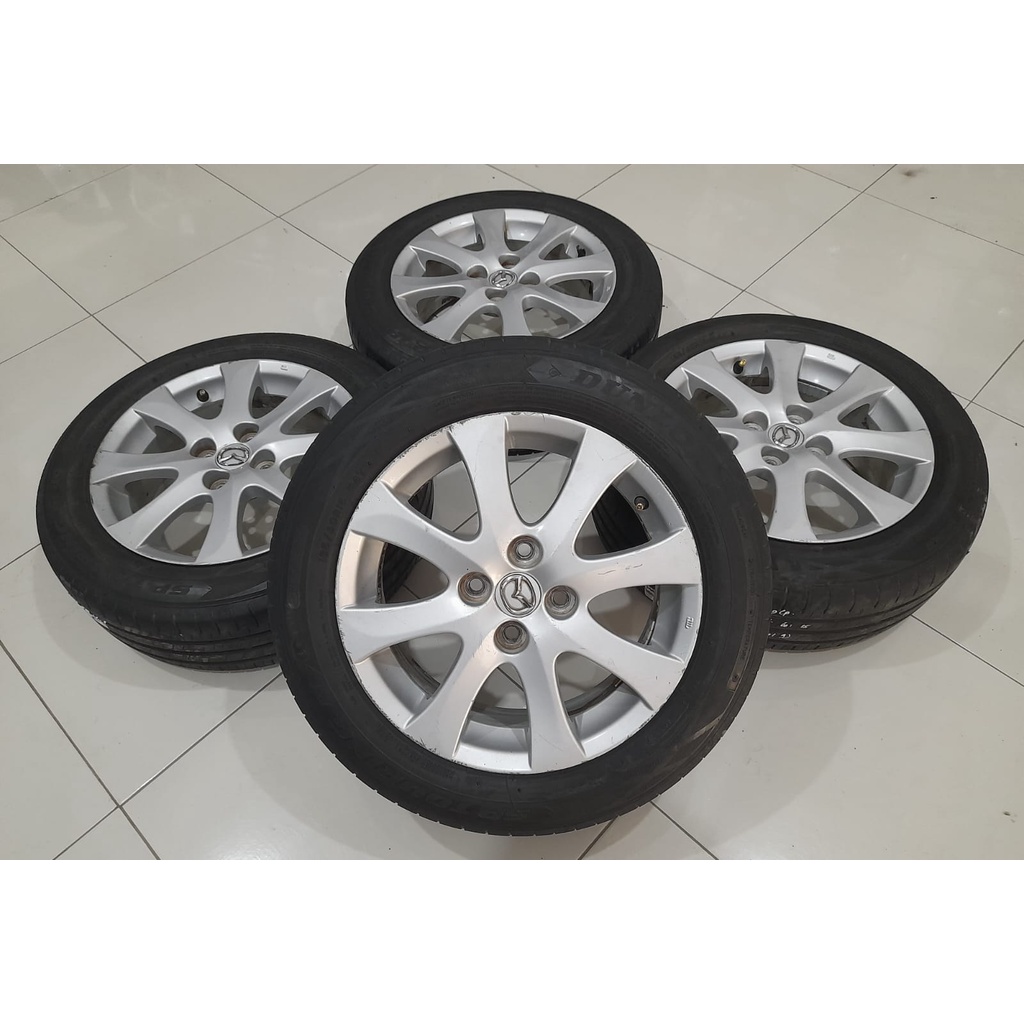 Velg Pelek Bekas Original Copotan Mobil Mazda 2 Ring 15 Plus Ban Seken 185 60 R15 Calya Sigra