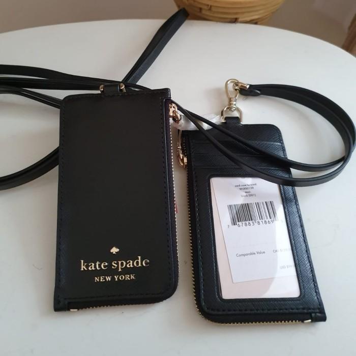 

dompet id card kate spade ks staci lanyard black vp