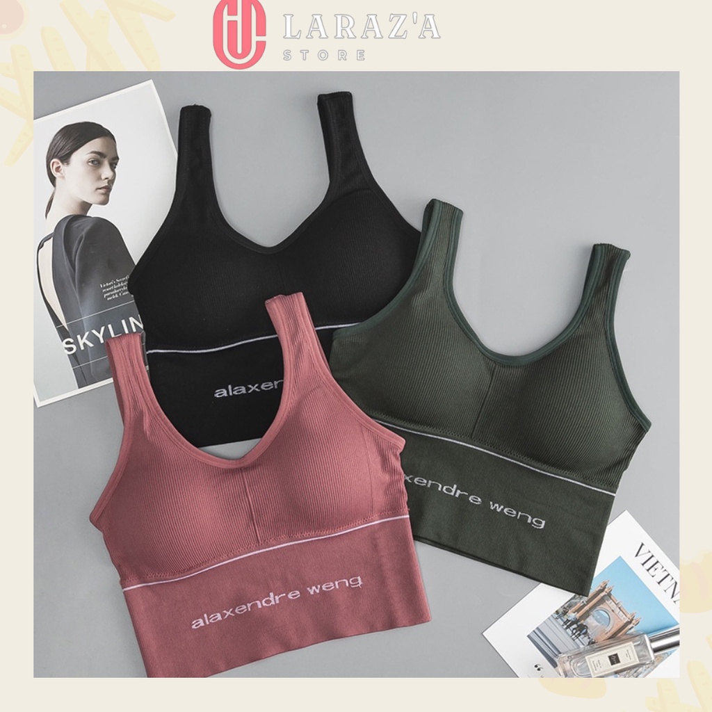 Bra Yoga Bra Fashion Merk Alaxandre Weng / Xinshini BH Olahraga Baju Dalam Tanpa Kawat Cewek Sport B