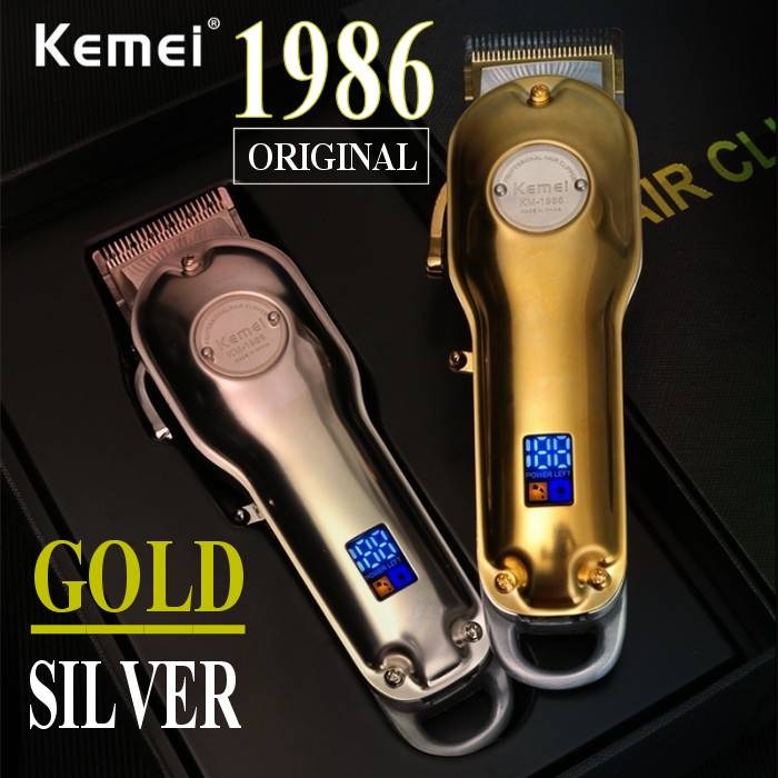 [SinarShop] KM1986 KEMEI 1986 Original Mesin Cukuran Rambut KM-1986 GOLD GROSIR Murah