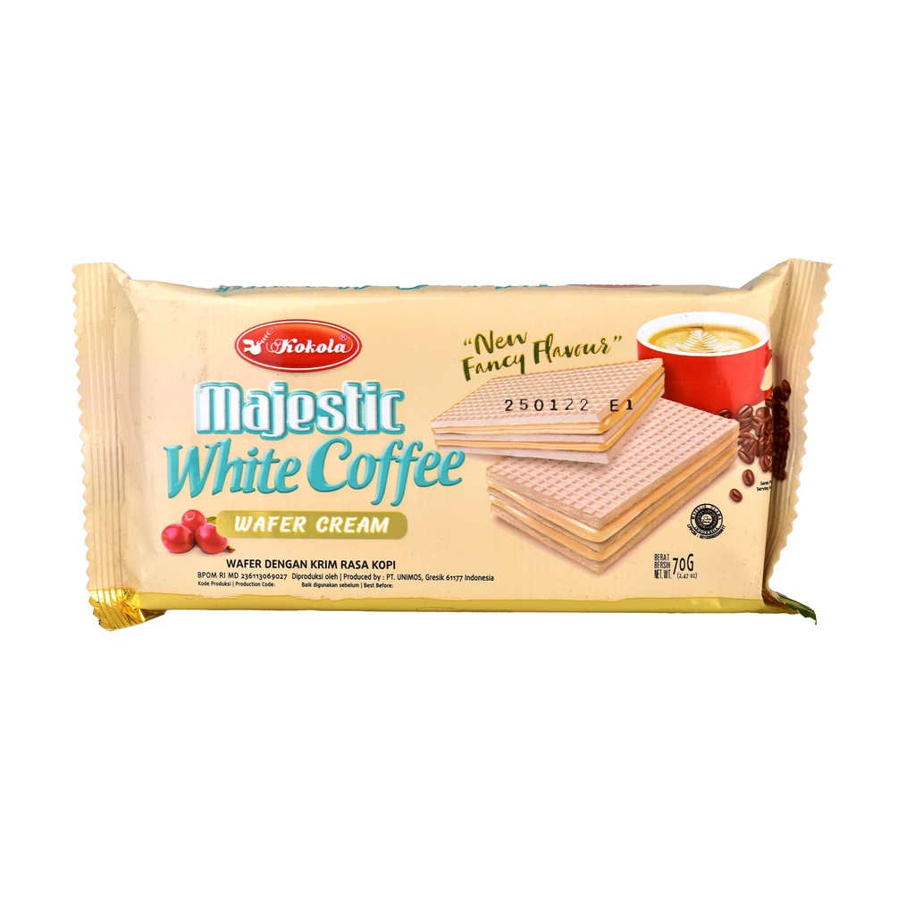 

BISKUIT WAFER KRIM KOKOLA MAJESTIC WAFER BISCUIT 70 GR