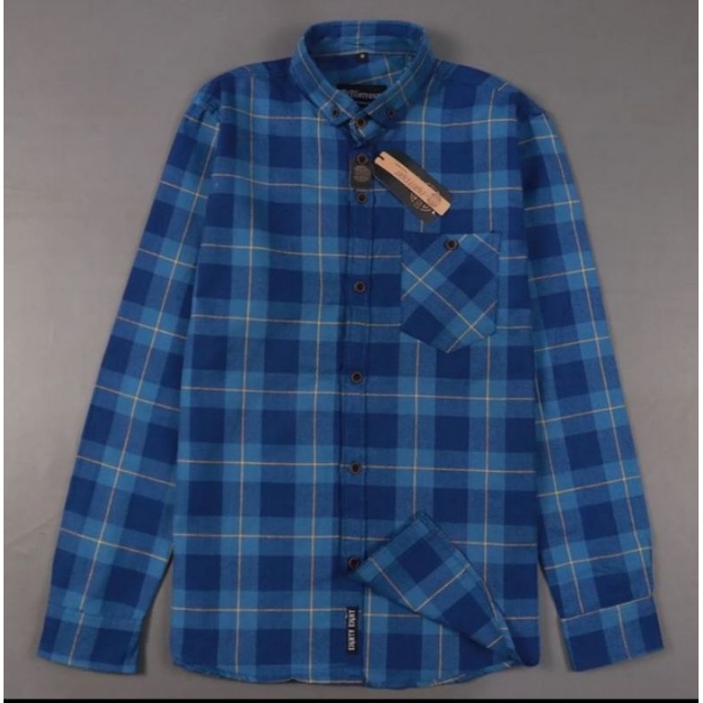 (BISA COD) Kemeja Flanel Terlaris Lengan Panjang Pria Wanita Hem Premium Quality Kameja Kerja Kantor