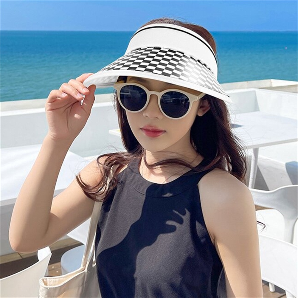 Korea Roofless Sunshade Topi Wanita Perempuan Musim Panas Outdoor Tabir Surya UV Protection Cap