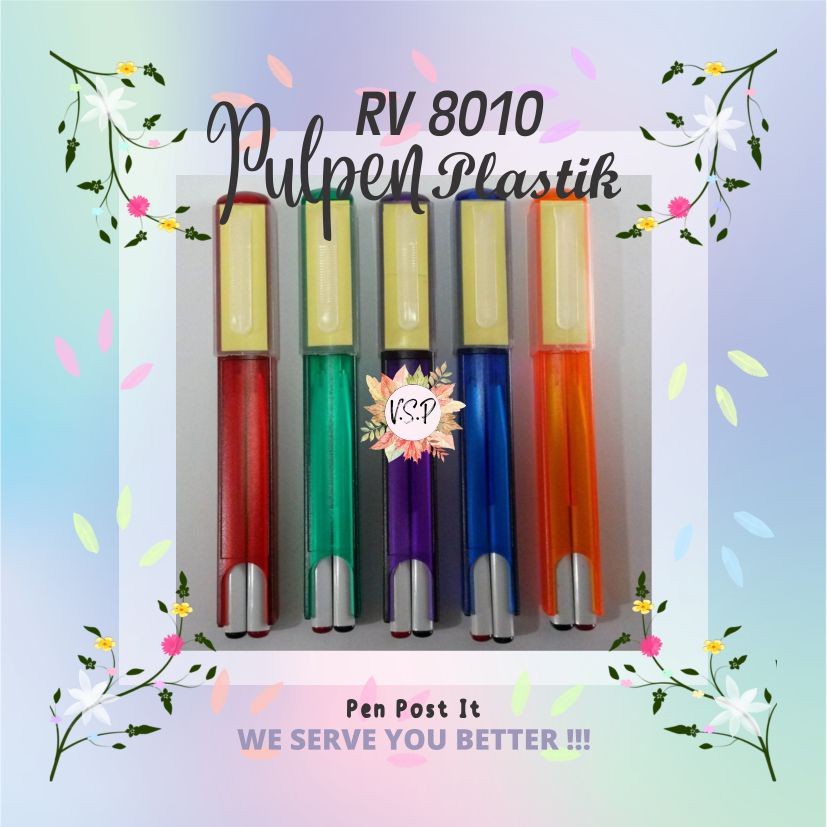 

Pulpen Plastik Post It RV 8010 / Souvenir Wedding Seminar kit Murah