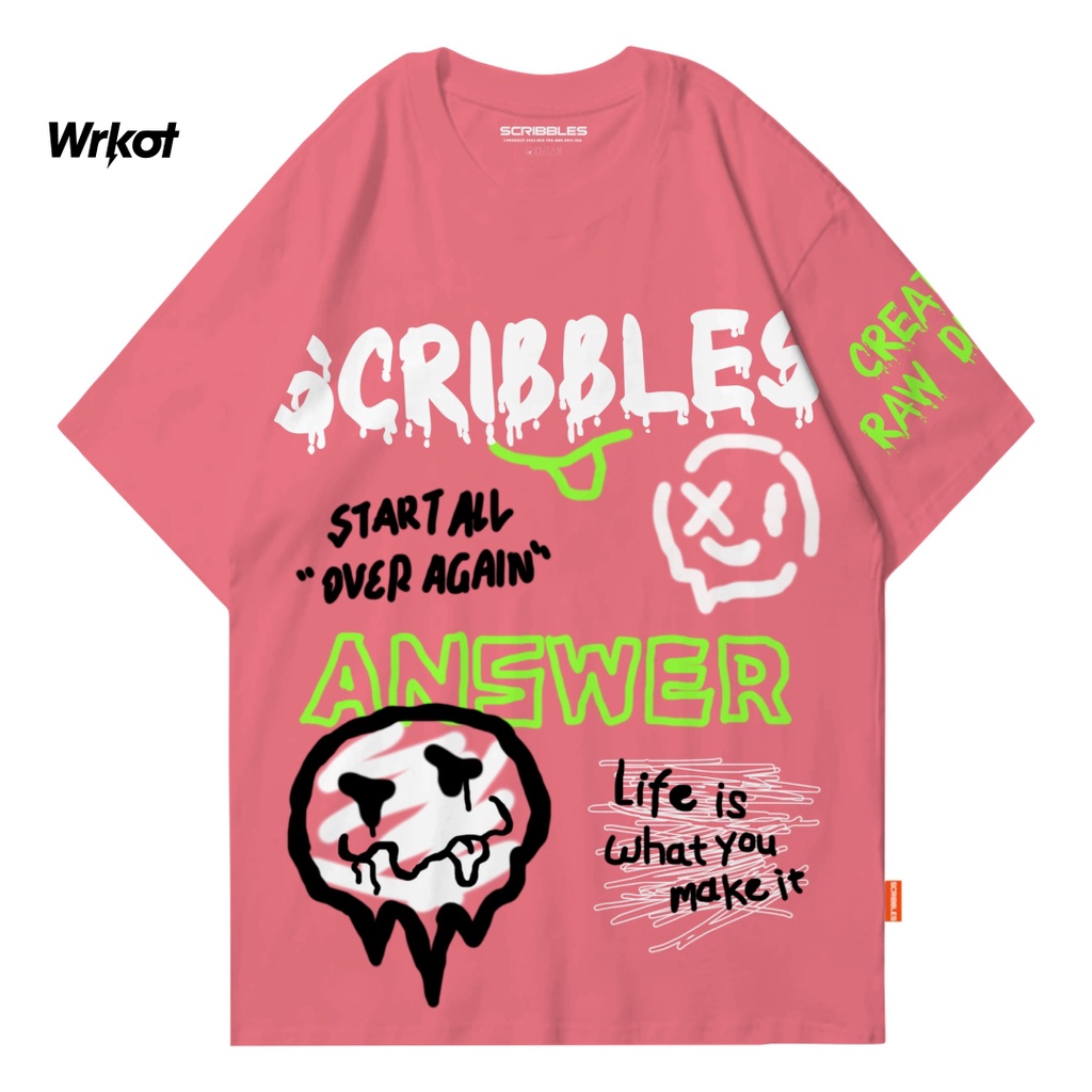 Workout Stretwear x Scribbles Kaos Oversize Original Workout Basic Makers