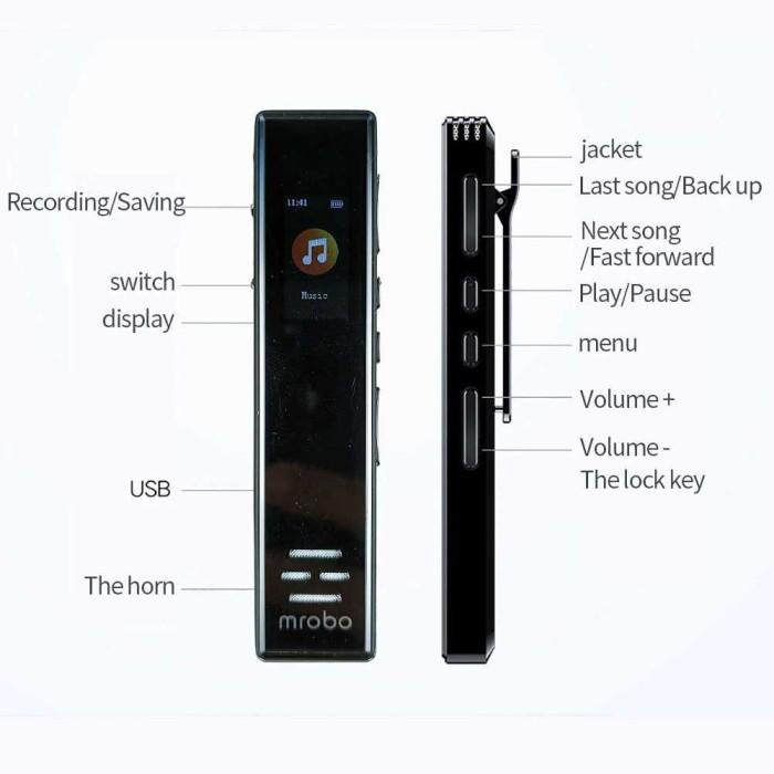 Audio Voice Recorder Alat Perekam Suara Perekam Suara Youtuber Jernih