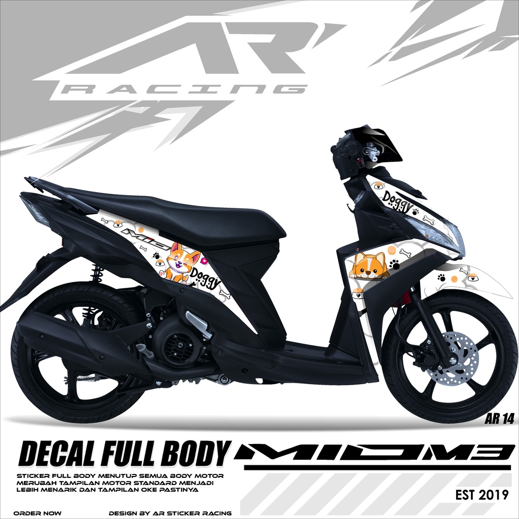 Stiker Mio M3 Mio Z Mio 125 Full Body Decal - Sticker Dekal Mio Variasi Motor Terbaru Terlaris Motif