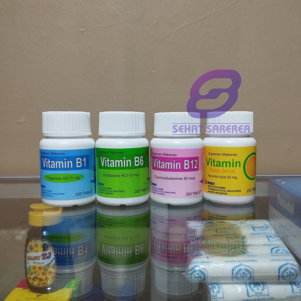 Vitamin B1 5 mg Mef/ Vitamin B6 10 mg Mef/ Vitamin B12 50 mg Mef/ Vitamin C 25 mg Mef 250 Tablet Per