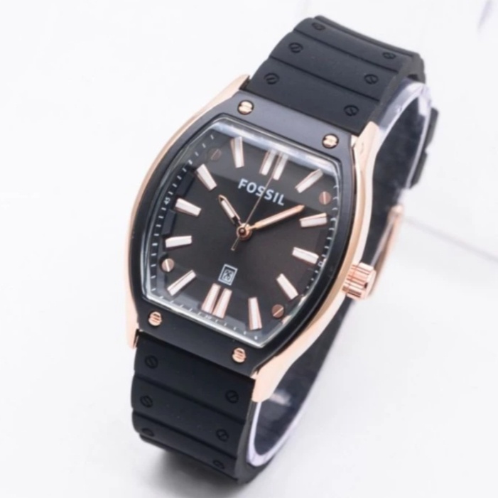 COD Jam Tangan Wanita Fashion FS Oval New Tanggal aktif Strap Rubber Karet Import Murah G59