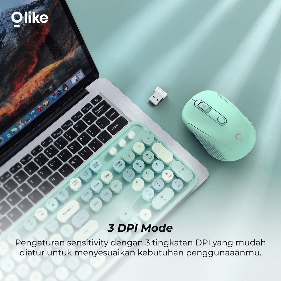 Mouse Wireless Optical Olike M2 Garansi Resmi