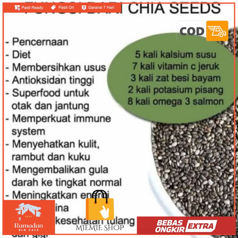 

CHIA SEED ORGANIK PREMIUM 1KG