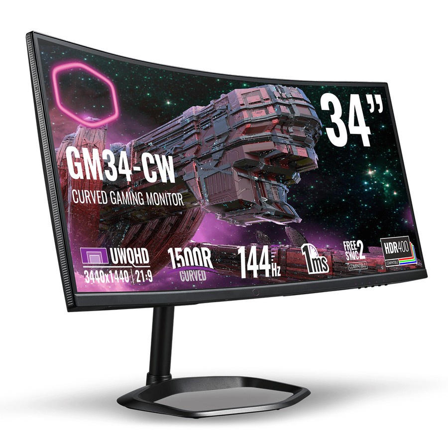 Cooler Master GM34-CW2 / GM-34 34 Inch Curved 144hz UWQHD Gaming