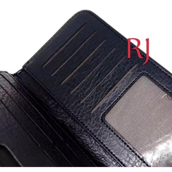 Dompet Panjang Pria Kulit Model Panjang Kulit Pria Wanita Kulit Hitam T8J2 Dompet Fashion Sale Promo