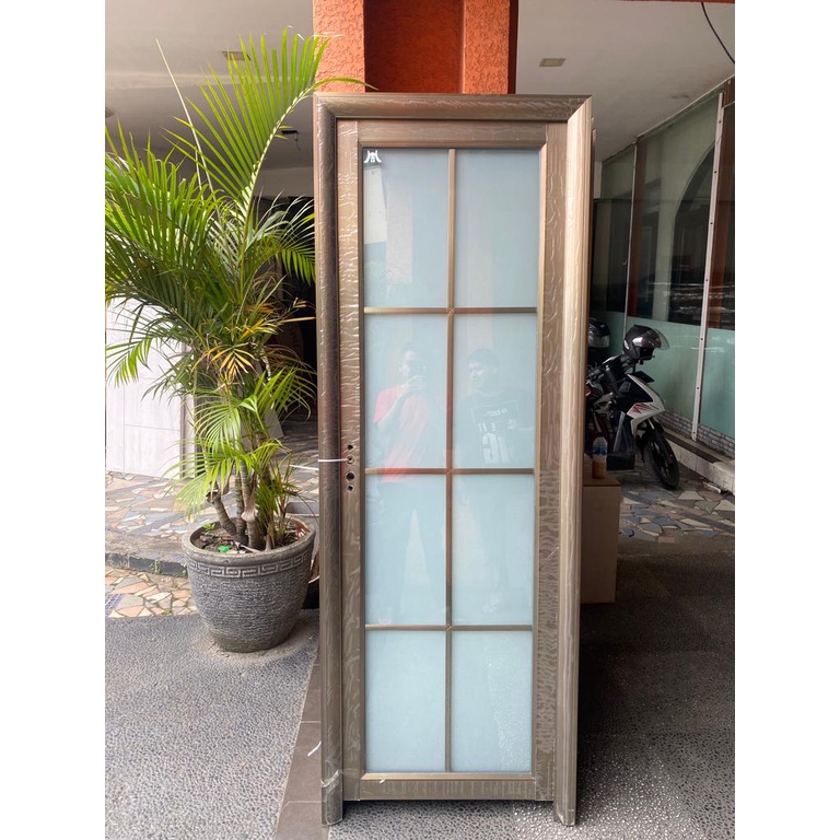 iNstansday- Pintu Kamar Mandi 8 Kotak/Pintu WC Pintu Kaca Pintu Kamar Terlengkap Kusen+Engsel+Handle